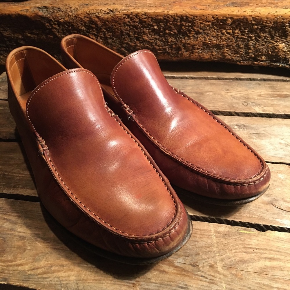 Santoni Italian MadeBrown  Leather Loafers